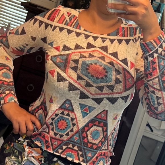 Gaze Geometric Patterned Sweater size S - Picture 3 of 9